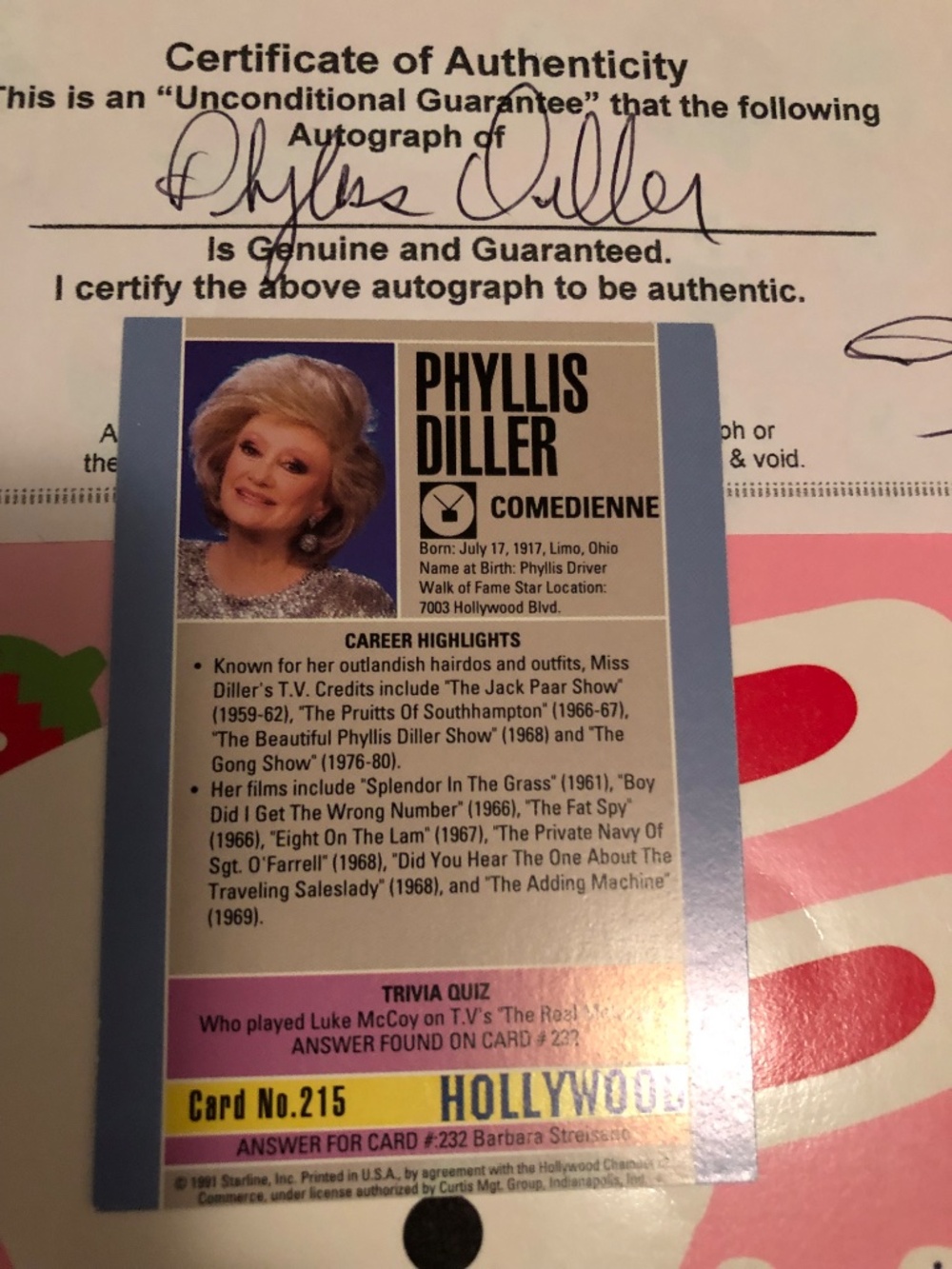 Phyllis diller autograph hand signed authentic COA - Picture 7 of 7